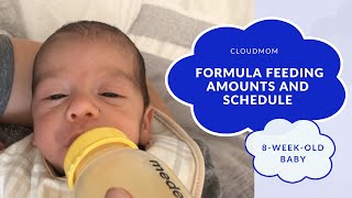 8 Week Old Baby: Formula Feeding Amounts and Schedule | Subt. ENG/ FR/ ES/ ZHO_CN | CloudMom 8 Week Old Baby Breastfeeding And Sleeping Schedule Subt Eng Fr Es Zho Cn Cloudmom