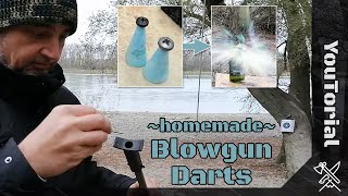 Blowgun darts | Sharp + Blunt Tips | Homemade from Postits & Nails