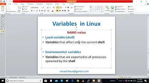 5-3 Linux variables Local and Environmental variables
