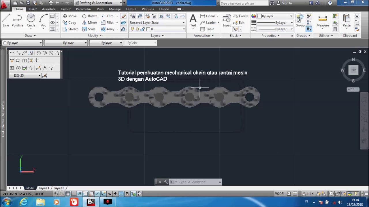  Tutorial  membuat  rantai mesin  3D YouTube