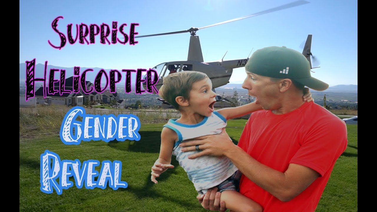EPIC GENDER REVEAL surprise HELICOPTER RIDE YouTube