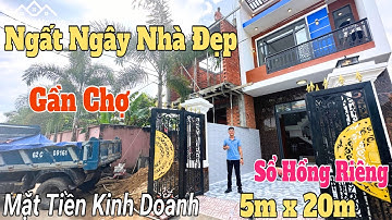 Ngất Ngây nhà đẹp gần chợ sổ hồng riêng mặt tiền kinh doanh 5m x 20m đường đinh đức thiện