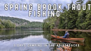 Spring Brook Trout Fishing 3 days camping in the Adirondacks