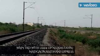 WAP5 TKD WITH 22414 UP NIZAMUDDIN-MADGAON RAJDHANI EXPRESS
