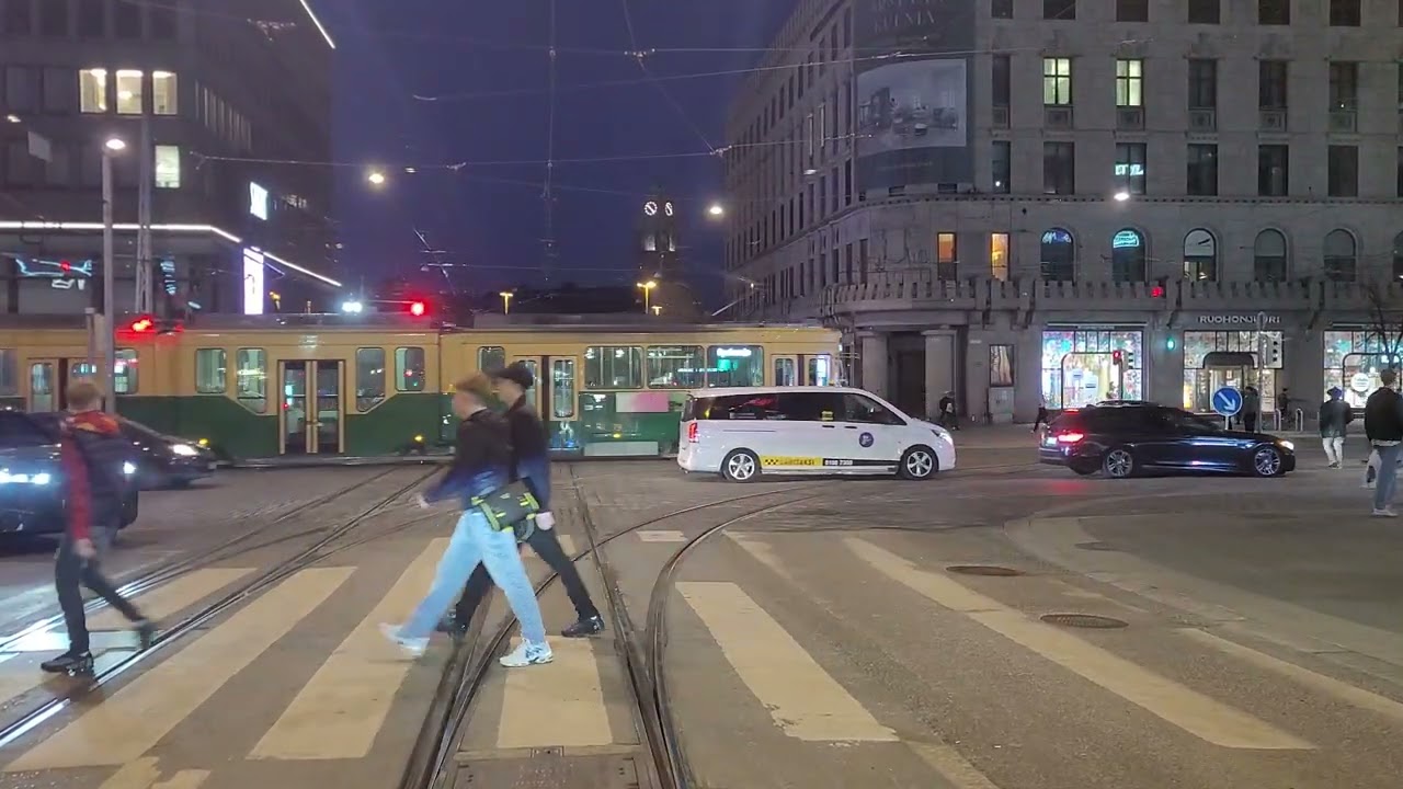 Helsingin raitiolinja 7,7H Länsiterminaali-Meilahti-Koskelan varikko. Helsinki tramline 7,7H.