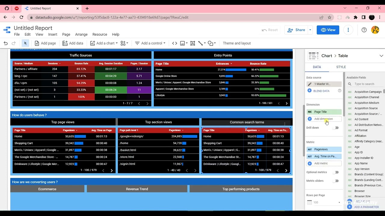 Google Data Studio - جلسه دوازدهم