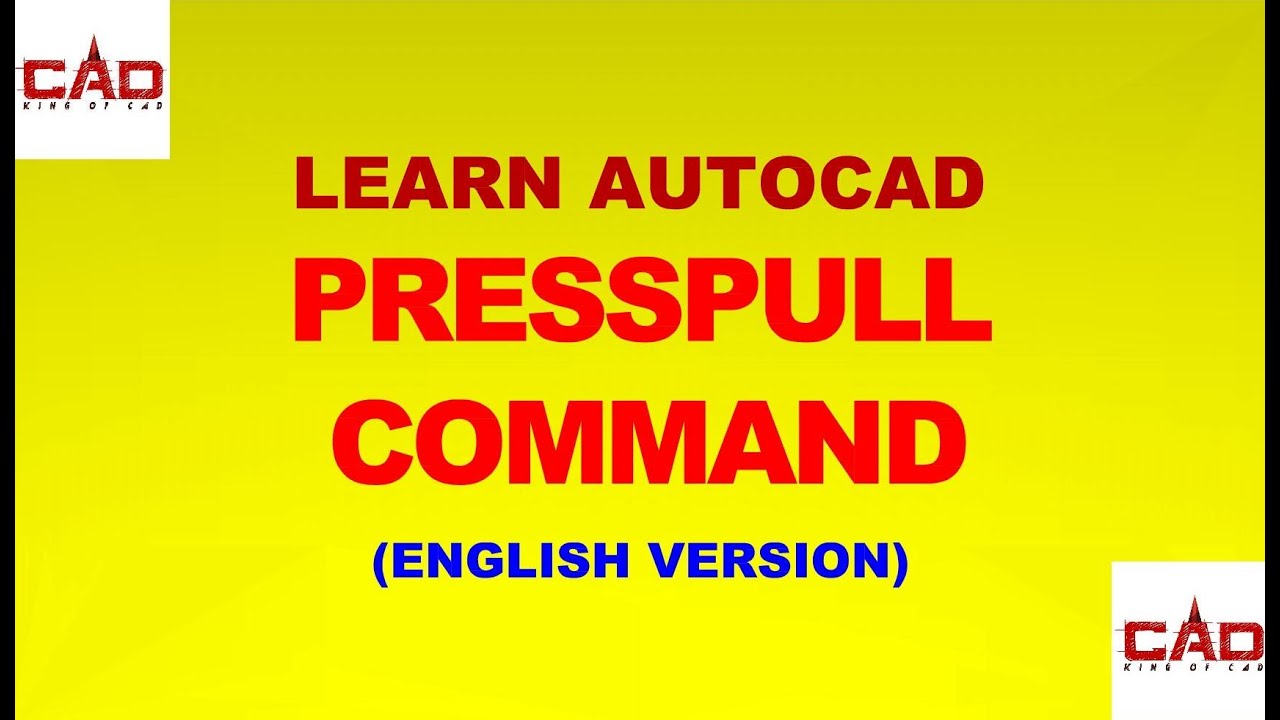AutoCAd 3D Presspull Command (English) - YouTube
