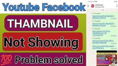 Youtube Link Not Showing Thumbnail On WhatsApp | Youtube Thumbnail Not Showing On WhatsApp