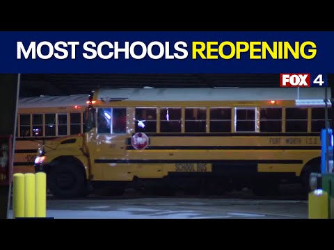 Most North Texas school districts reopening Friday as ice melts