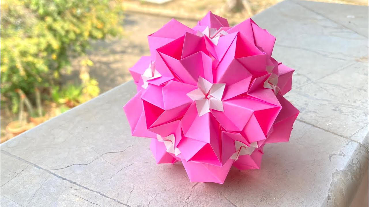 Carissa Kusudama - PrwOrigami Folding Tutorial 【くす玉・折り紙】