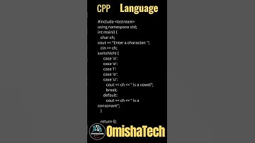 Switch case program | C++ programming #shorts #viral #ytshorts #omishatech #cppprogramming #C++