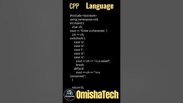 Switch case program | C++ programming #shorts #viral #ytshorts #omishatech #cppprogramming #C++
