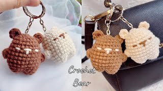 Crochet Mini Bear Keychain 🐻| Bear Amigurumi | Móc Móc Khoá Gấu | Xuxu Crochet