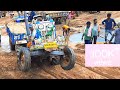 Swaraj tractor stuck in mud with loaded trolley | takes mahindra 275di help| tractor videos | stunts