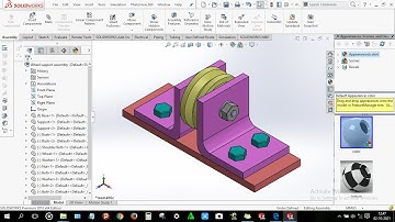 How to design wheel support assembly in solidworks