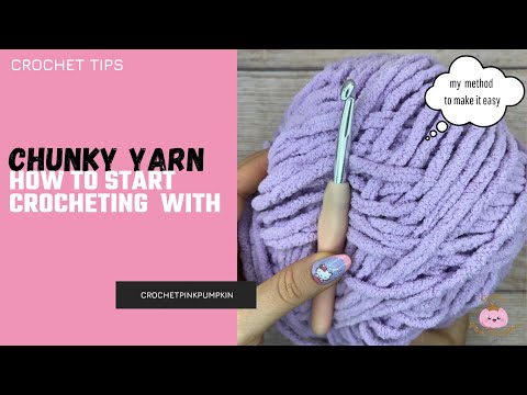 How to : crochet CHENILLE yarn - Crochet Pink Pumpkin