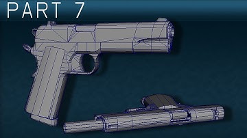 1911-A1 Pistol Maya Modeling Tutorial Part7