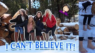 SHE WALKED ON THE SNOW BAREFOOT!!! (FUNNY AF) | NEIDA & MICHELE