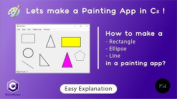 How to make a rectangle, ellipse and a line in a painting app in C# ? || Winforms || .NetFramework