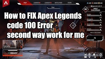 How to FIX PS4 Apex Legends code 100 Error  second way work for me. it should work on Xbox