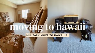 MOVING TO HAWAII DURING COVID MILITARY PCS PART 1 HHG PICKUP BUT NO FLIGHT TICKETS | VLOG 37