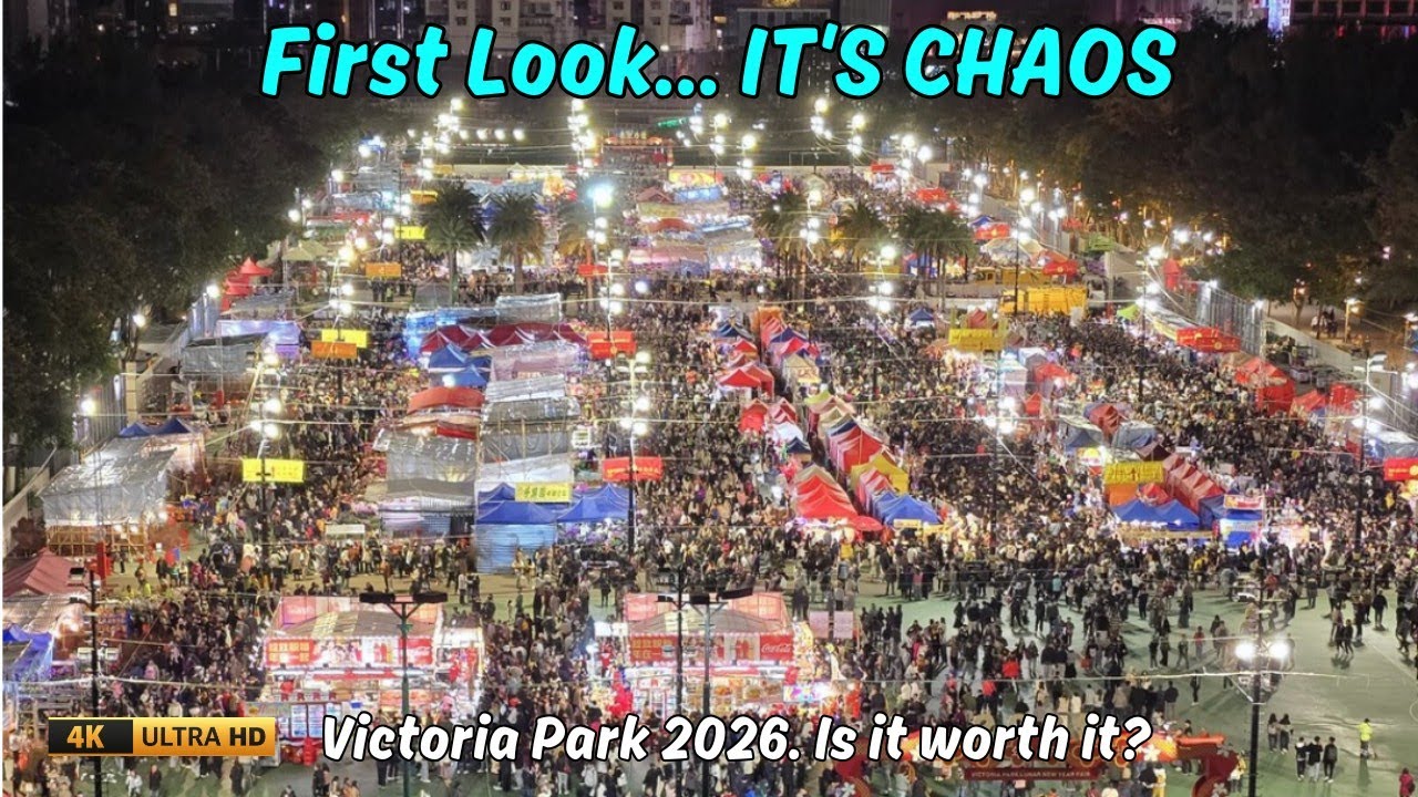 INSANE First Look | Hong Kong's Lunar New Year Fair is WILD 🔥🌸 Victoria Park!