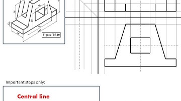 Engineering Drawing Tutorials Orthographic drawing 1 with front view and slide view T 5  10   YouTub
