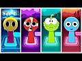 Tiles Hop - Sprunki | Normal Guy  vs OC Faniper vs OC Om Nom vs OC Nom #tileshop #coffindance