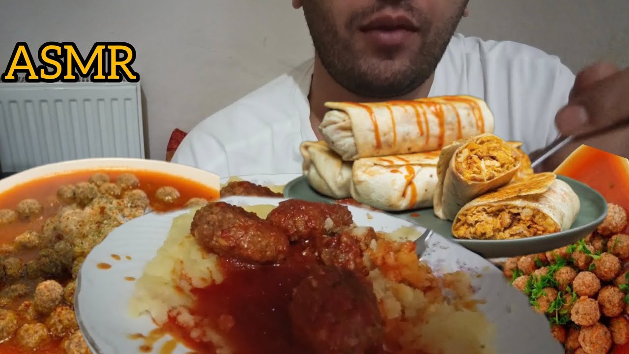 ASMR Eating Sounds | Mashed Potatoes & Meatballs | Deep Relaxation #asmr #mukbang #viral 