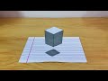 How to draw 3d drawing  floating cube 3d drawing  easy drawing   tutorial mrindianchitrkar