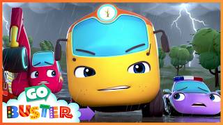 Download lagu Stuck on the Way Home on a Stormy Night | Go Buster - Bus Cartoons & Kids Stories