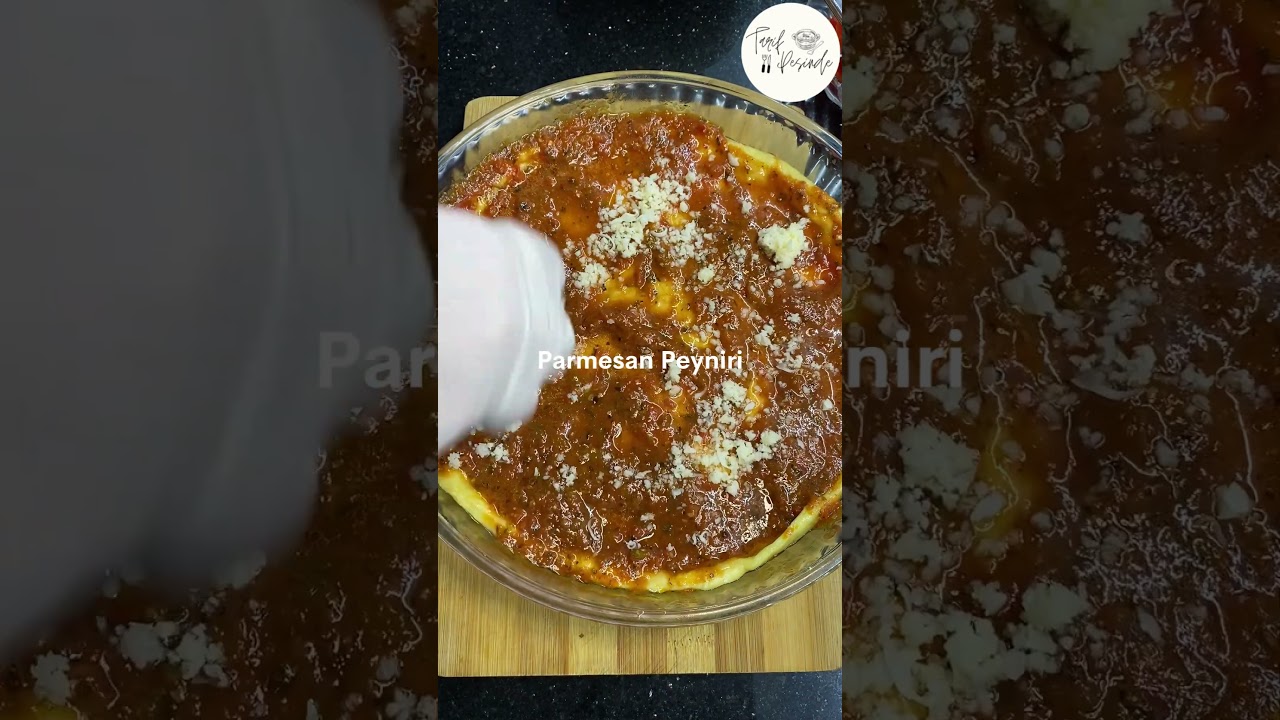 Enfes Sosu ve Hamuru ile Yemeye Doyamayacağınız Evde Pizza Tarifi ????????#pizzatarifi #shorts