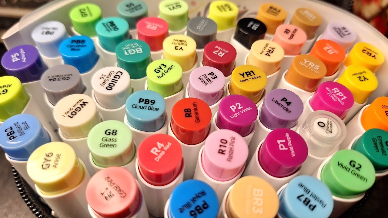 Unboxing Alcohol Markers | Ohuhu Honululu set of 48 | Purple portray