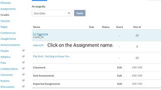 How to Access Assignments from Canvas Gradebook for students