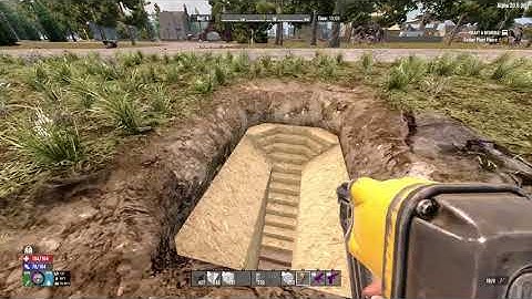 7 Days to Die - undergraund afk base upgrading blocks
