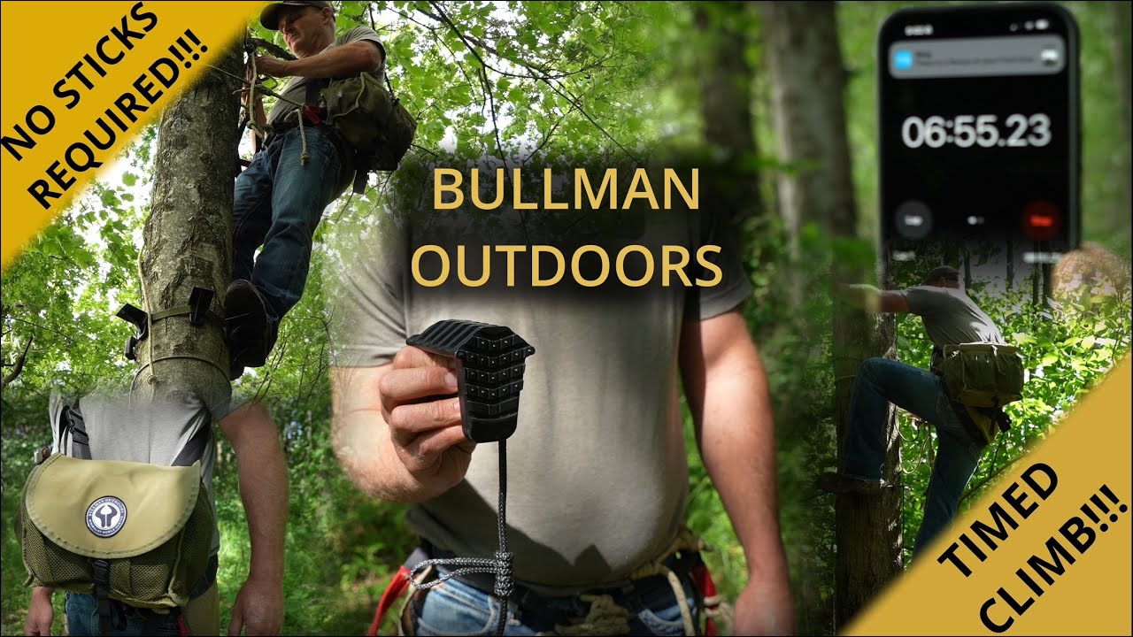 Minimalistic Mobile Hunting Gear | Climbing a tree with steps | Bullman ...