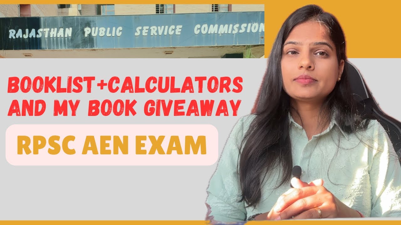 Best Books and Calculators for RPSC AEN Mains 