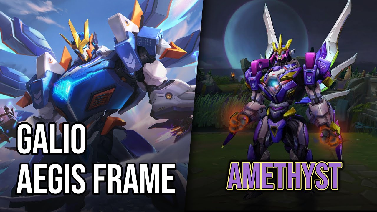 Aegis Frame Galio Skin - Amethyst | League of Legends | Chromas Skin