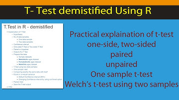 [R Beginners]  T-Test  in R