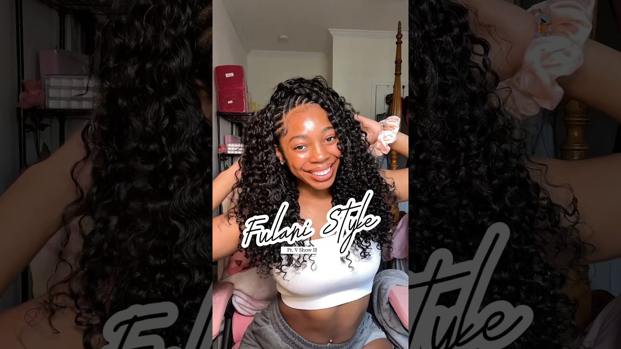 Curly Fulani Style Half Wig Install 