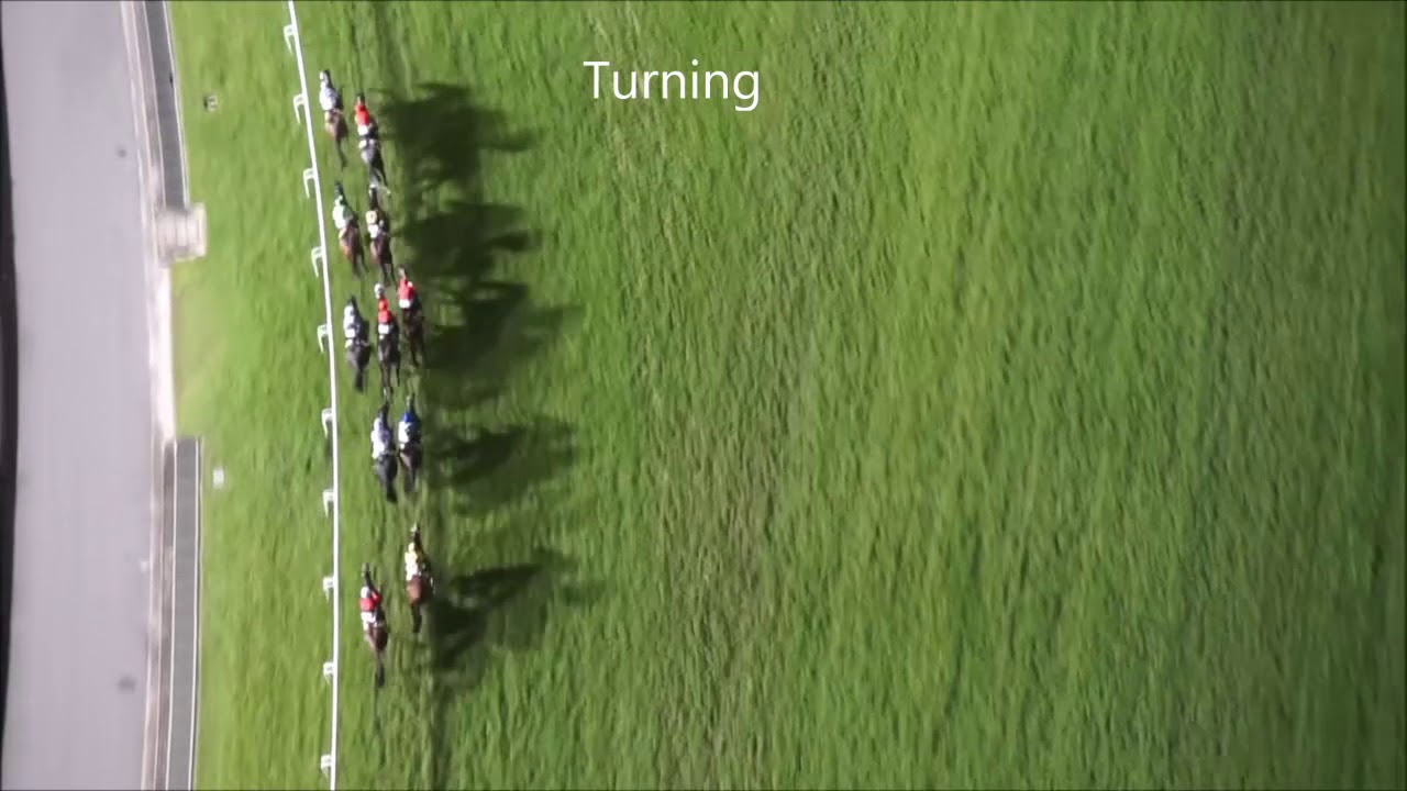 Horse racing filming with an autonomous drone