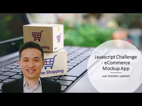 Javascript Challenge - eCommerce Mockup App - Updated user interface