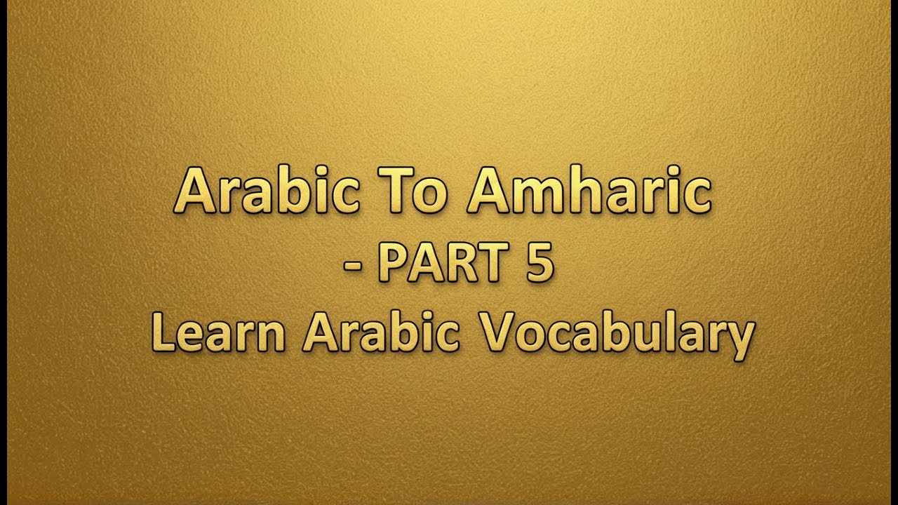 Arabic to Amharic Translation Course | Business & Daily Use