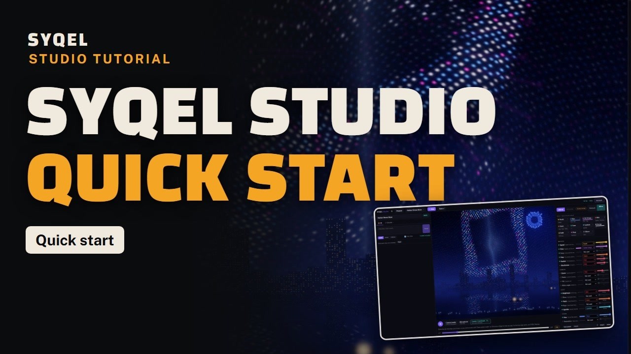 SYQEL Studio quick start: create and customize audio-reactive visuals with AI