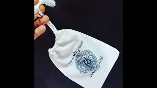 cara menjahit pouch straw bahan blacu sablon custom