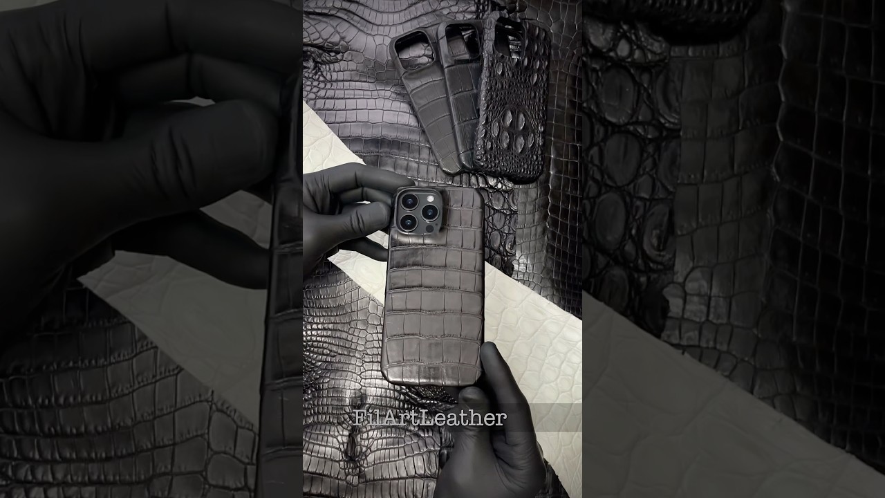 Full reupholstery of crocodile leather  cases. iPhone 16 Pro Max 