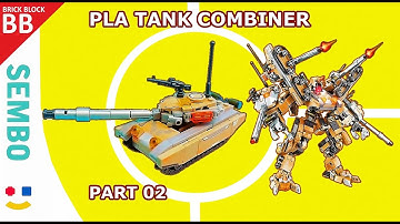 PLA Tank Combiner Sembo Block 203161 ⚡️ How to make Robot LEGO Combiner Transformers build tutorial
