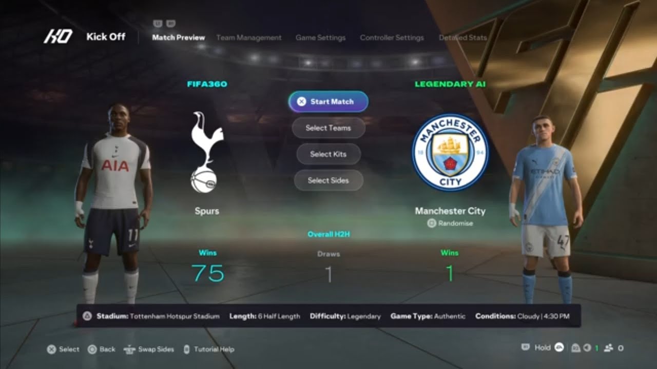 EA SPORTS FC 26 | Legendary | Premier League | Spurs v Manchester City | Tottenham Hotspur Stadium