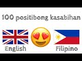 100 positibong kasabihan +  papuri - Ingles + Filipino - (katutubong nagsasalita)