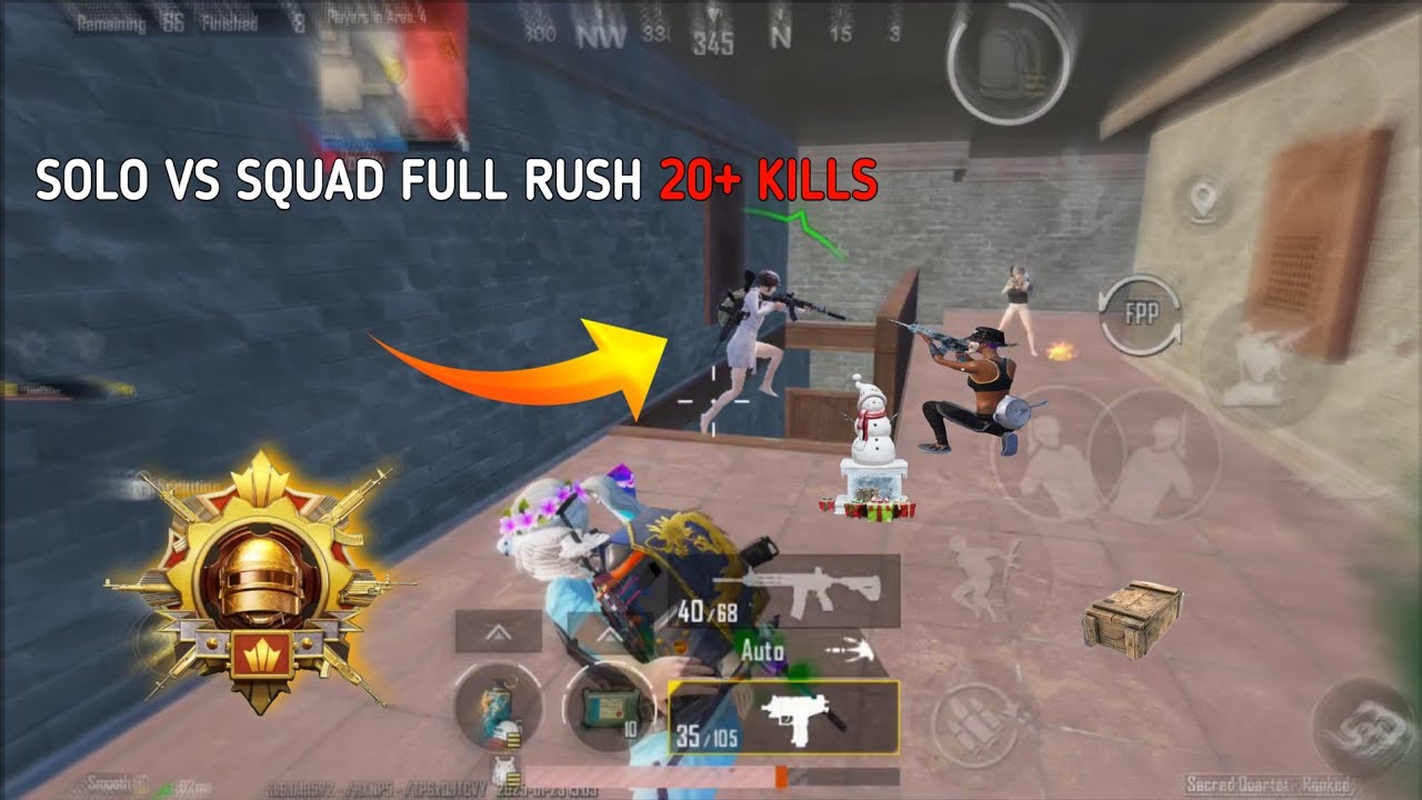 Bgmi Solo VS Squad Full Rush Gameplay 20+ Kills | Bgmi Solo Gameplay ...
